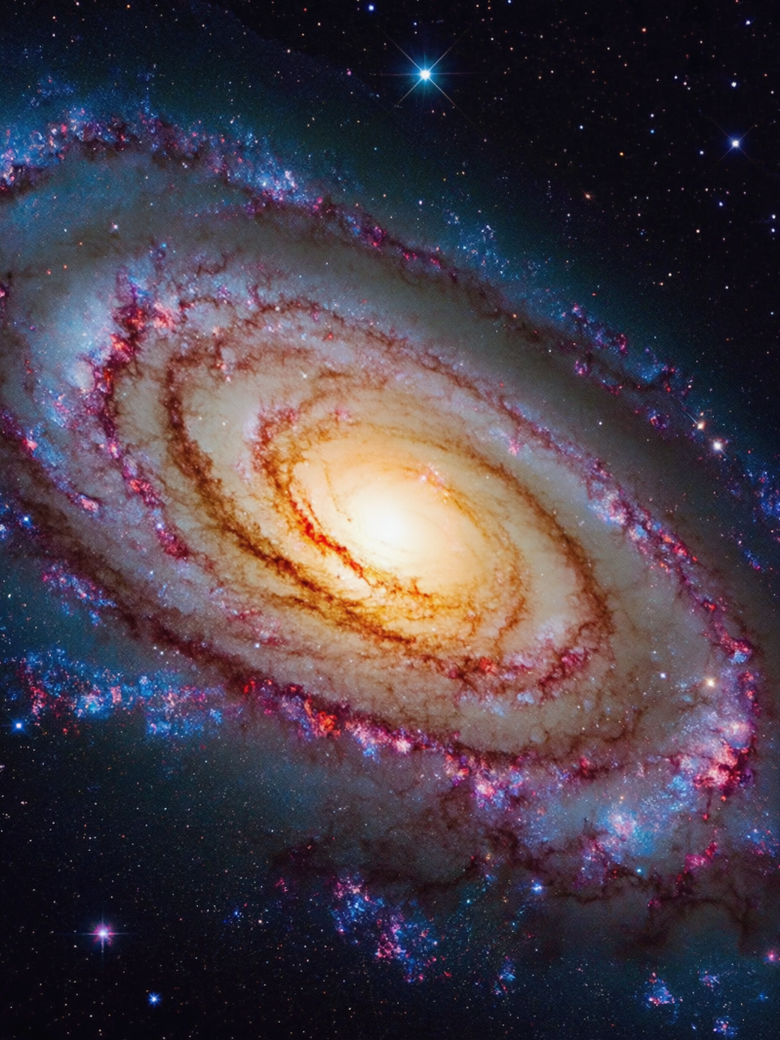 Spiral — a blue spiral galaxy on black